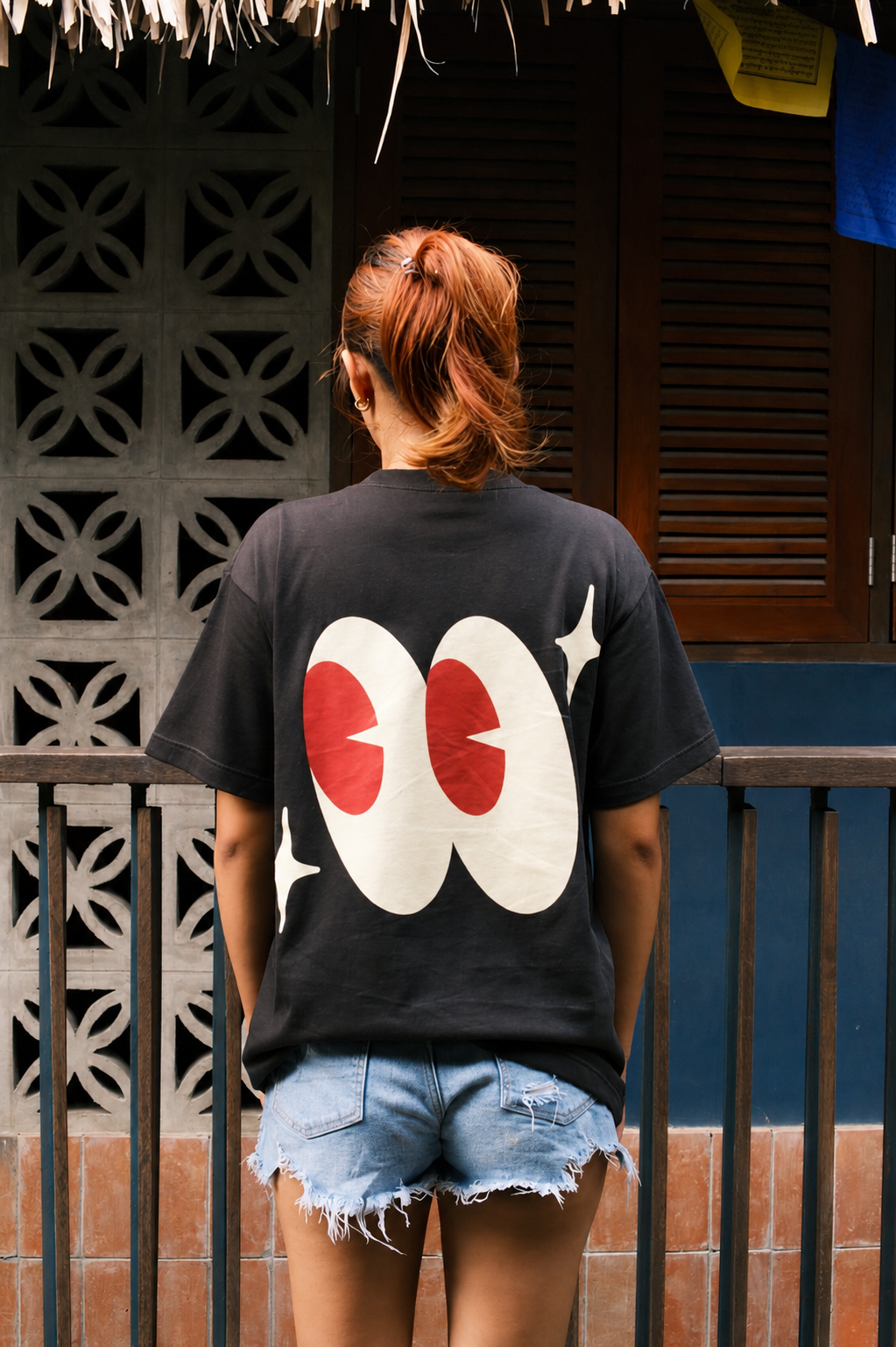 Watch Your Back Tee Smoke Black