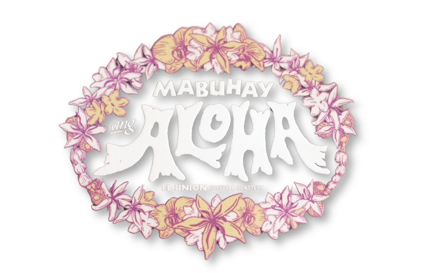 Mabuhay Ang Aloha Sticker Rubbed on Decals - Pink