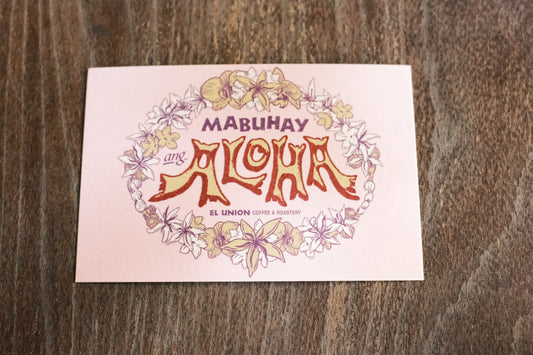 Mabuhay Ang Aloha Postcard (Pink)