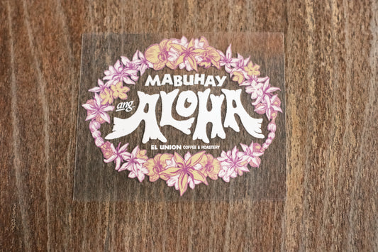 Mabuhay Ang Aloha UV DTF Sticker (Pink)